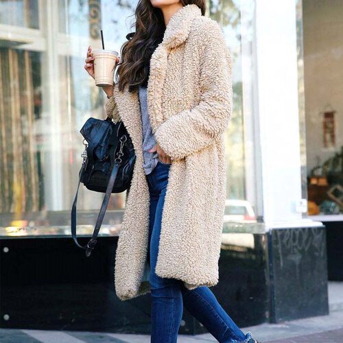 2021 Autumn Long Winter Coat Woman Faux Fur Coat Women Warm