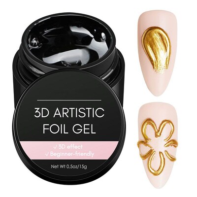 Makartt 3D Nail Foil Glue, 8ml Foil Transfer Gel Foil
