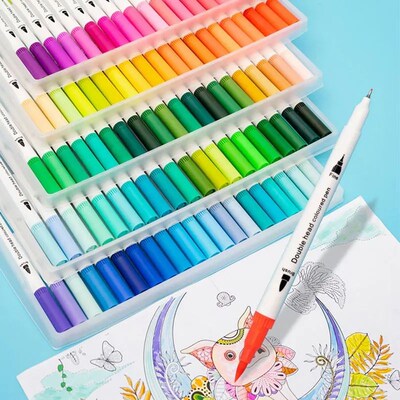 12-100 PCS Colored Art Marker Sketching Manga Markers Drawin