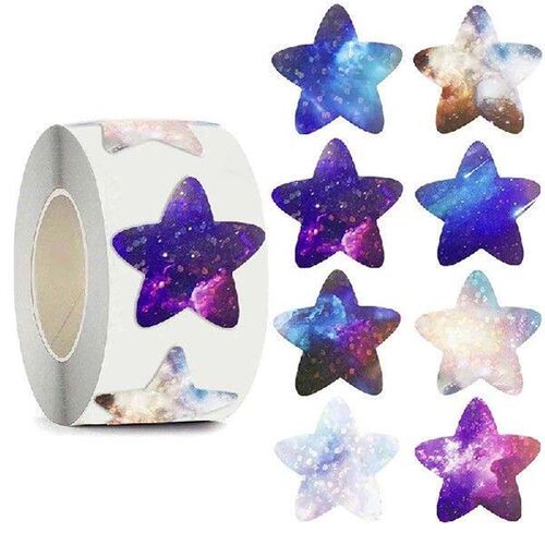 500PCS Self-adhesive Star Space Stickers Reward Decorative