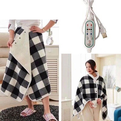 Electric Blanket Wearable 3 Heat Settings Soft Warm Shawl US