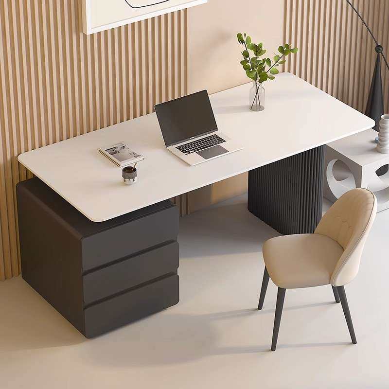 意式轻奢岩板奶油风简约书桌电脑台式桌网红学生家用小户型桌子,3C数码配件,其它配件,淘宝优惠券,粉丝福利购,淘宝优惠卷