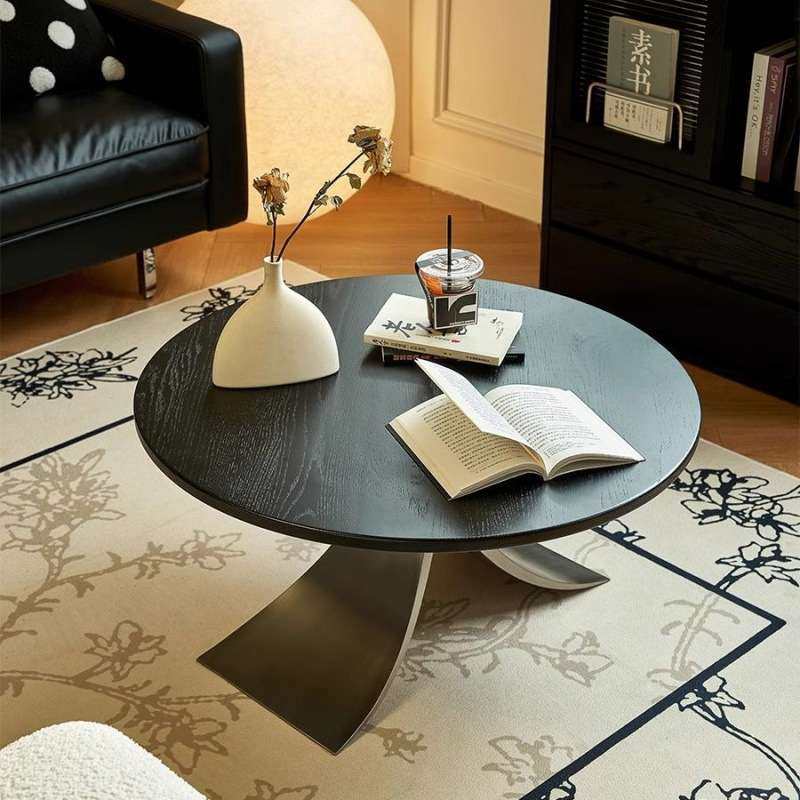 2025奥斯卡茶几高端复古客厅家用圆形轻奢高级现代极简小户型茶桌,3C数码配件,其它配件,淘宝优惠券,粉丝福利购,淘宝优惠卷