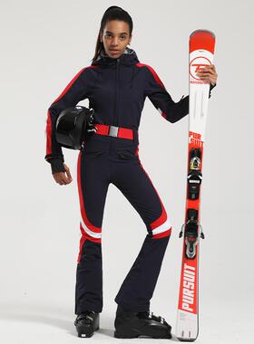 GsouSnow滑雪服套装双板修身显瘦防水防风透气保暖韩版连体雪服女