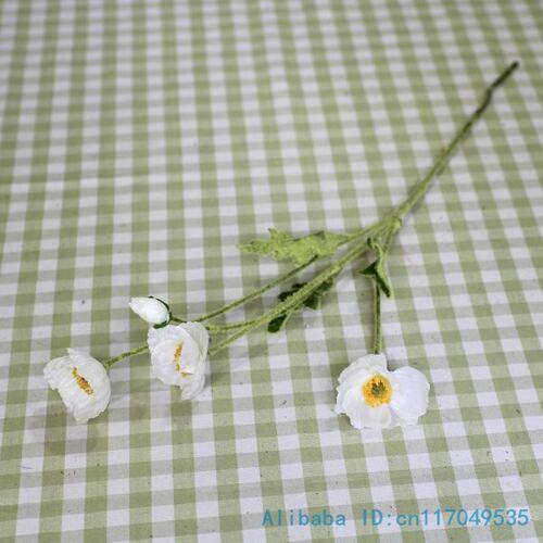1 PCS Beautiful Artificial Poppy Silk Flowers Home Wedding D