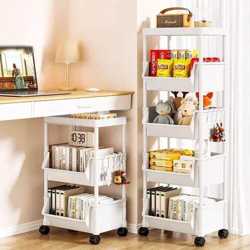 Trolley Bookshelf Kitchen Storage Slit Storage Cabinet Bathr