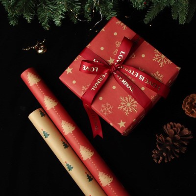Christmas bouquet flower paper gift box packaging wrapping