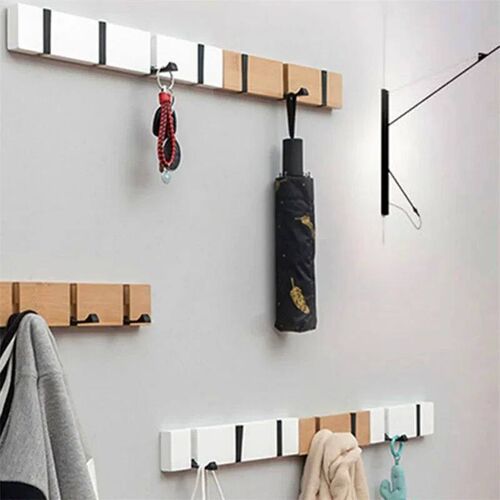 Foldable Bamboo Wall-Mounting Clothes Hooks Household Clothe