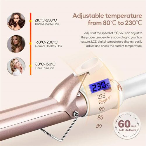 CkeyN 32mm 38mm Electrc Har Curler for Women Professonal Cer