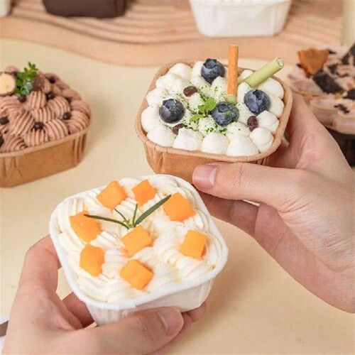 50Pcs Square Muffins Paper Cupcake Coffee Cupcake Liner
