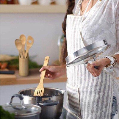 Cooking Utensils Bamboo Kitchen Utensils Set With Holder
