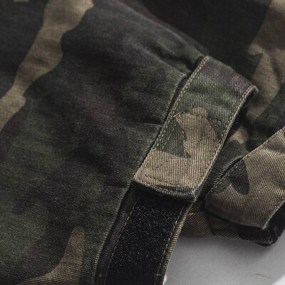 Fried steet ruffian handsome camouflage half zipper jacket t