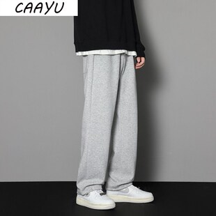 CAAYU Sweatpants Mens Straight Pants Large Size Male Loose B