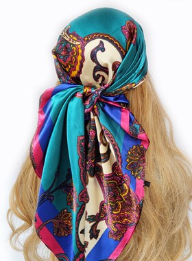 new 90*90cm fashion Silk Scarf Scarftop Headwraps Women Vint