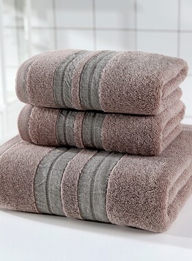 Cotton Bath Towel Set Hand Face Towels Gift 纯棉浴巾面巾三件