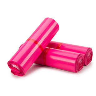 义乌厂家百尊快递袋子282粉色快递包装袋定制加厚物流打包袋