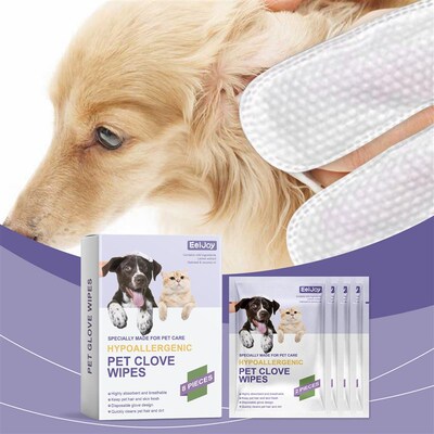 EELJOY Pet Cleaning and Grooming Gloves - No Bath Odor-Remov