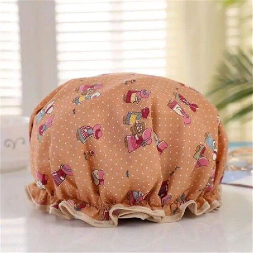 1PC Waterproof Shower Cap Double Layer Elastic Shower Hair