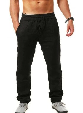 New Mens 8 Colors Cotton Linen Pants Male Spring Autumn Bre