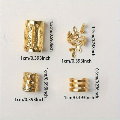 40pcs DIY wig dreadlocks accessories iron ring hollow hair