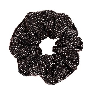 Fashion Rhinestone  Women Silk Scrunchie Elastic Handmade Ha
