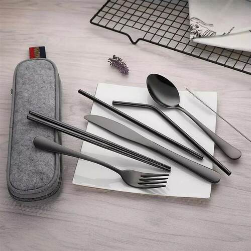8PCS Portable Cutlery Single Box Suitable For Outdoor Picnic