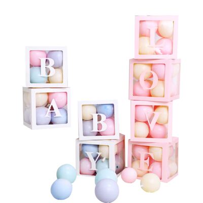 Transparent Name Box Wedding Balloon 1st Birthday Party