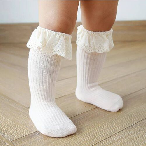 Baby Socks New Kids Toddlers Girls Knee High Long Soft Cotto