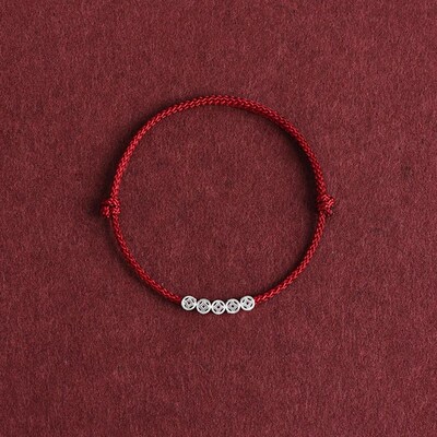 Handmade Red String Bracelet for Women Men Mini Chinese Luck
