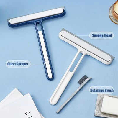 1pc Silicone Water Wiper Plate Glass Cleaner Scraper Car Win