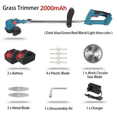 Drillpro 12/21V 1200W Electric Lawn Mower Li-ion Cordless Gr