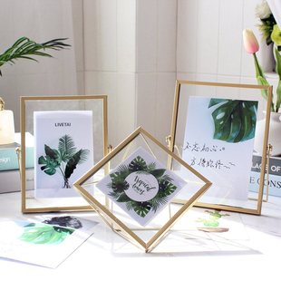 creative nordic metal geometric photo frame 4 6 7 8 10