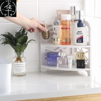 the bathroom sink corner rack shelf toilet ground desktop