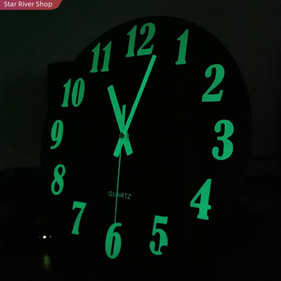 12 Inch Luminous Wall Clock Silent for Kitchen Living Room D