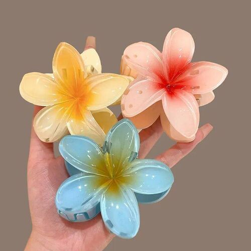 Hawaiian Flower Hair Claw Clips Large Claw for Thick/Thin Ha