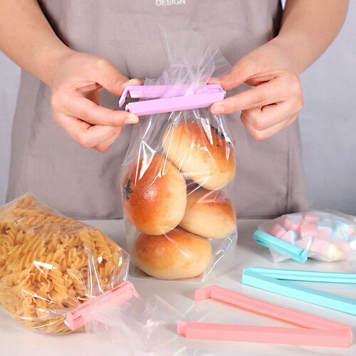 12Pcs Food Snack Package Bag  Sealing  Plastic Clips For Pac