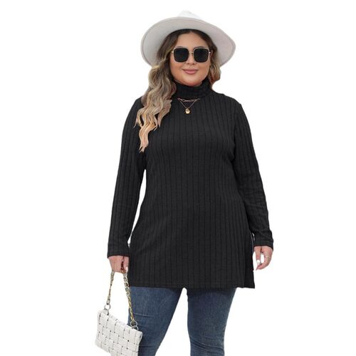 Womens ops With Large Size Womens Turtleneck Slim Base Shi