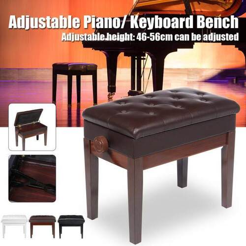 Wood Piano Bench Piano Chair Adjustable Height Piano Bench P
