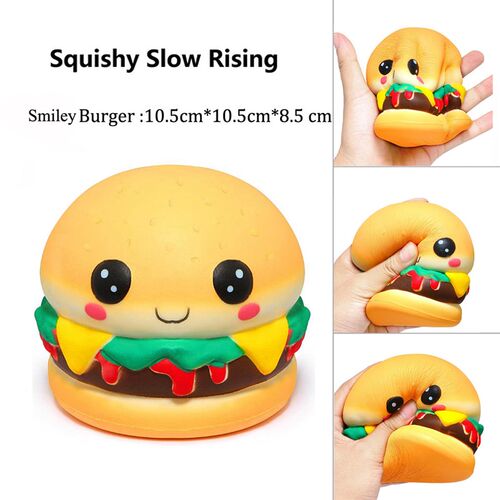New Fashion Jumbo Cute Popcorn Cake Hamburger Squishy Slow R