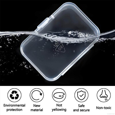 12 Pack Plastic Clear Storage Box Organizer Small Storage Ca