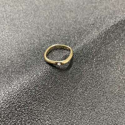 Simple style womens ring fixed size non adjustable inner di