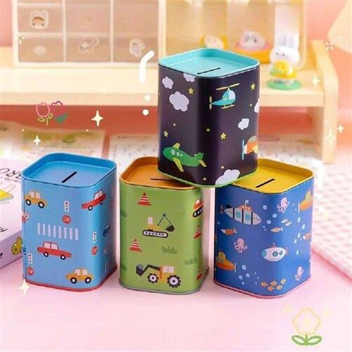 2Pcs Creative Unbreakable Square Piggy Bank Rust-proof Mini