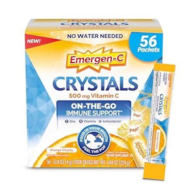 Emergen-C Crystals, On-The-Go Immune Support Supplement w