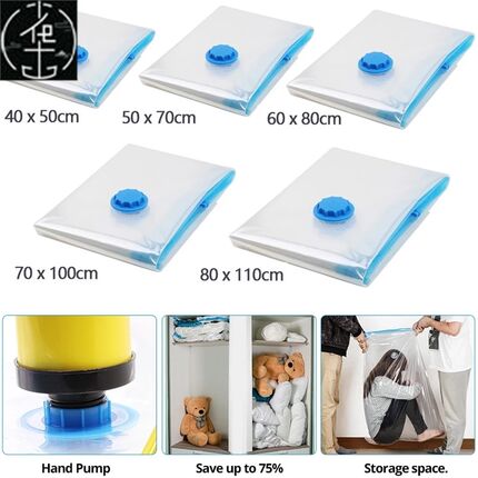 1/5Pcs Vacuum Storage Bags,Space Saver Bag With Pump,Vacume