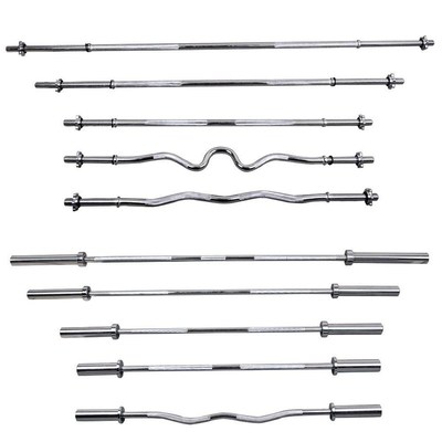 Weight lifting barbell 1.2m 1.5m curved dumbbell rod杠铃