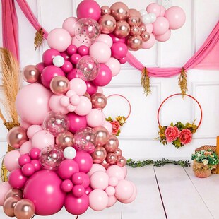 Garland Arch Kit Pink Birthday Balloon Wedding Party Macaron
