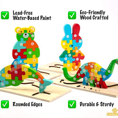 Montessori Wooden Toddler Puzzles for Kids Montessori Toys f