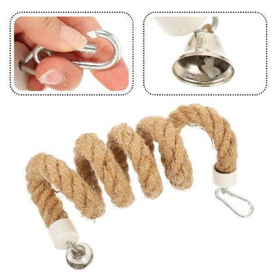 Bird Perches for Parakeets Hanging Rope Toy Bungee Cord