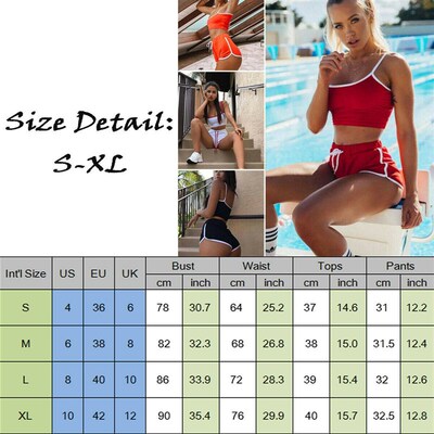 Women Summer 2Piece Set Crop Top and Shorts Bodycon Outfit S