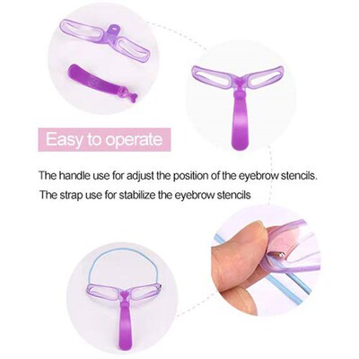 8 In 1 Reusable Eyebrow Stencil Beauty Makeup Brow Stamp Tem
